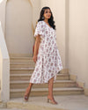 Textured Elegance Handblock Pleated Dress