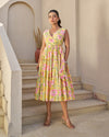 Festive Charm Handblock Tiered Dress