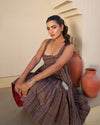 Rustic Bloom Handblock Tiered Dress