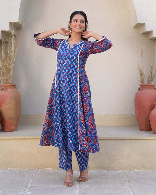 Effortless Chic Handblock Kurta Set