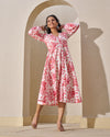 Elegant Handblock Umbrella Dress