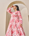Elegant Handblock Umbrella Dress