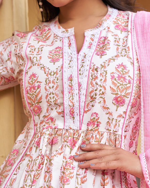 Subtle Radiance Handblock Suit Set