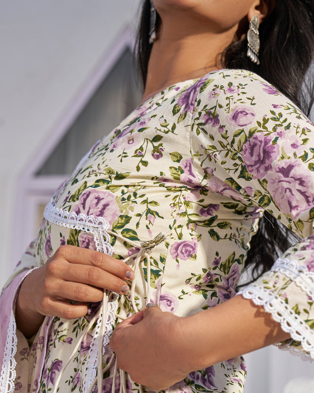 Serene Hues Handblock Suit Set