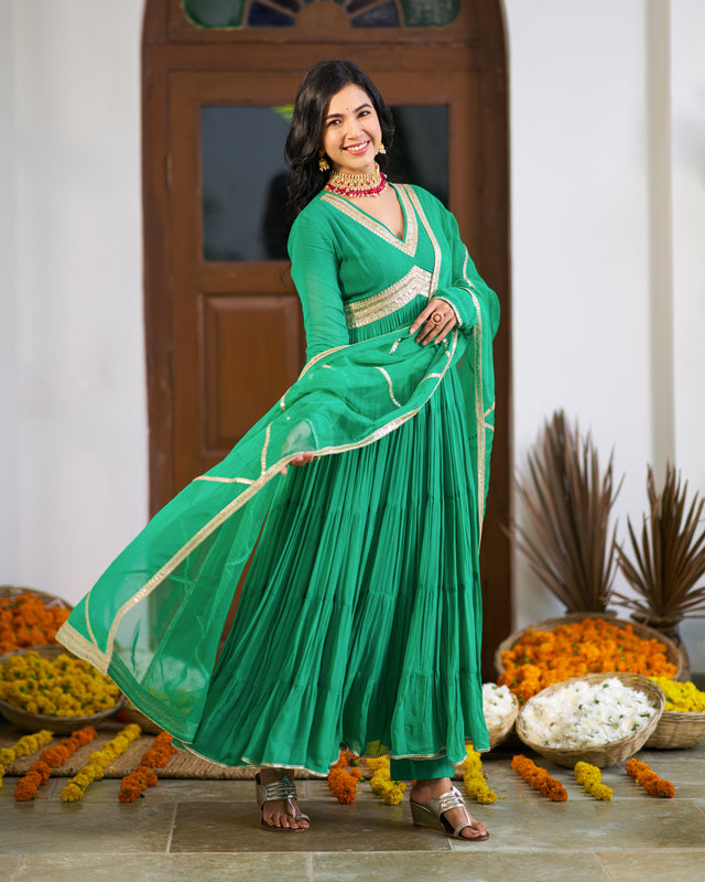 Maya Green Tier Suit Set