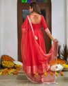 Copper Bloom Anarkali Suit Set