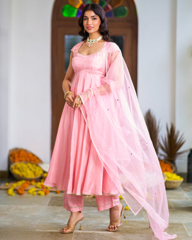 Salmon Pink Suit Set