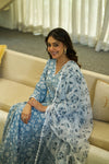 Elegance flower handblock suit set