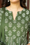 Harit bagru handblock Anarkali Suit set