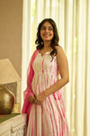 Pink Shibori Stripe suit set