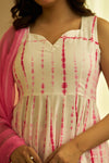Pink Shibori Stripe suit set