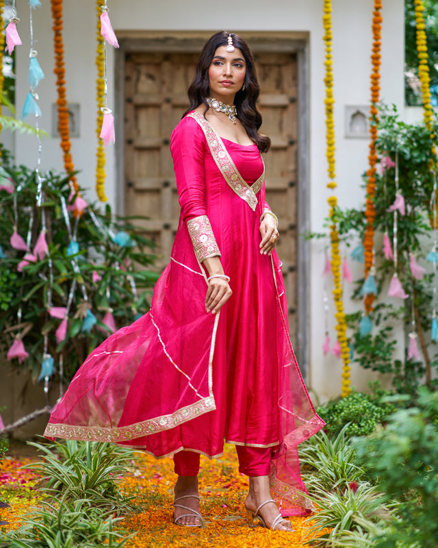 Saanjh Pink Suit set