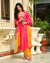 Khwaab Pink Embroidered Chanderi Kurta Set