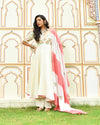 Raahi White Embroidered Chanderi Suit Set