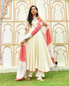Raahi White Embroidered Chanderi Suit Set