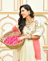Raahi White Embroidered Chanderi Suit Set