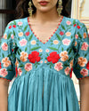 Noorie Floral High Low Chanderi Suit Set