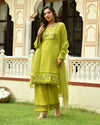 Myra Green Embroidered Doria Kurta Set