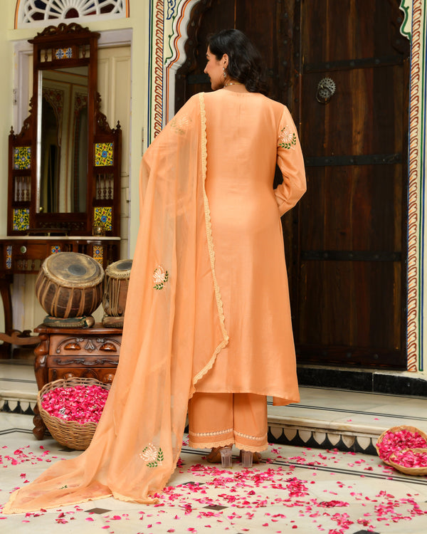 Noori Embroidered Chanderi Suit Set