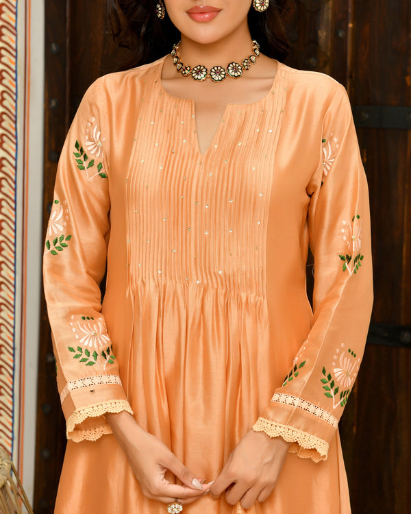 Noori Embroidered Chanderi Suit Set