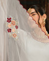 Seher Grey Embroidered Chanderi Suit Set