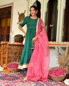 Teej Green Gotapatti Suit Set