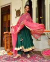 Teej Green Gotapatti Suit Set
