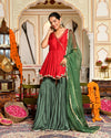 Kaina Silk Embroidered Sharara Set