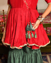 Kaina Silk Embroidered Sharara Set