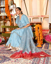 Luna Blue Sharara Set