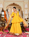 Swarn Peplum Gota Sharara Set