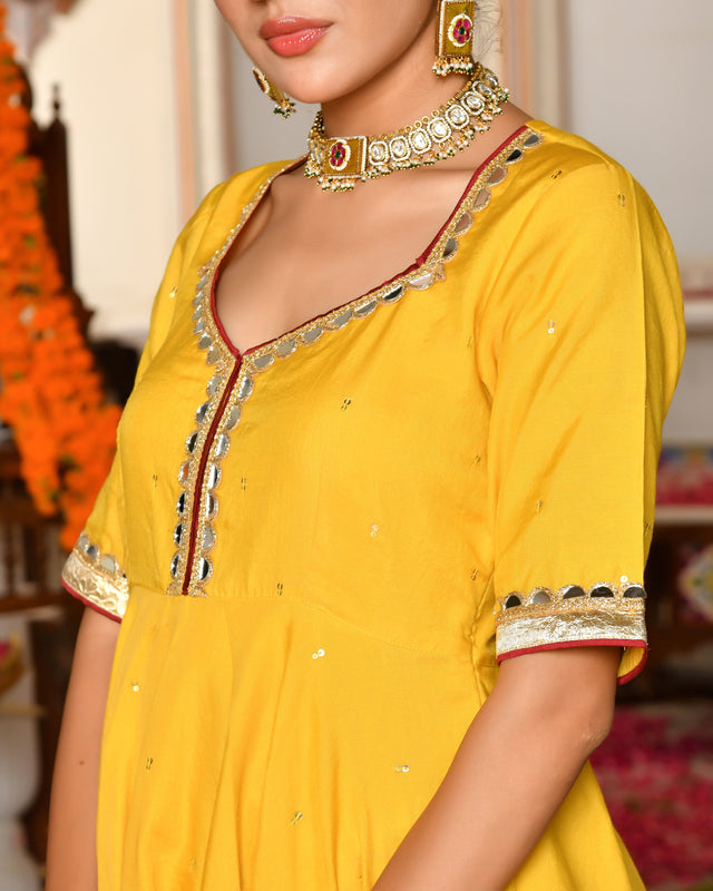 Swarn Peplum Gota Sharara Set