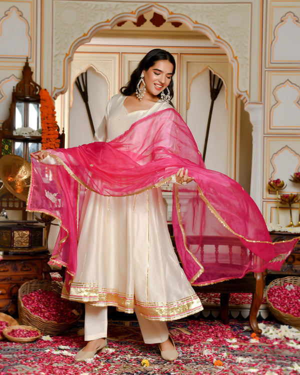 Shehzadi Kali Gotapatti Anarkali Set