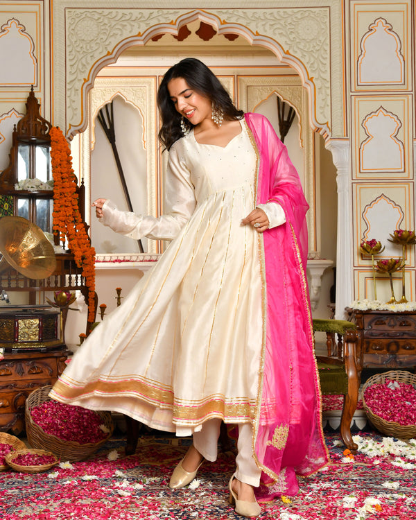 Shehzadi Kali Gotapatti Anarkali Set