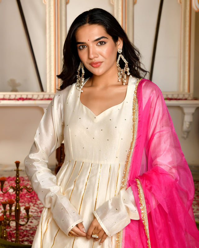 Shehzadi Kali Gotapatti Anarkali Set