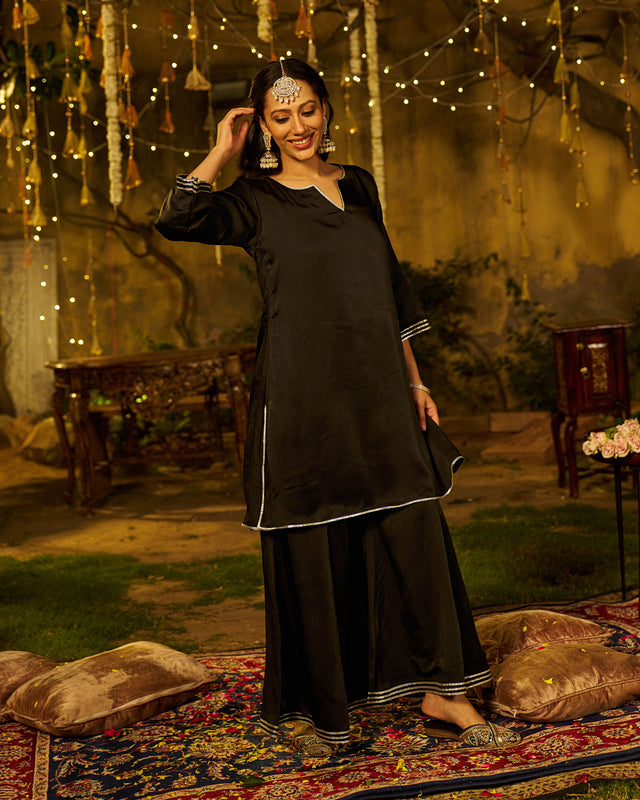 Nural Satin Gotapatti Coord Set