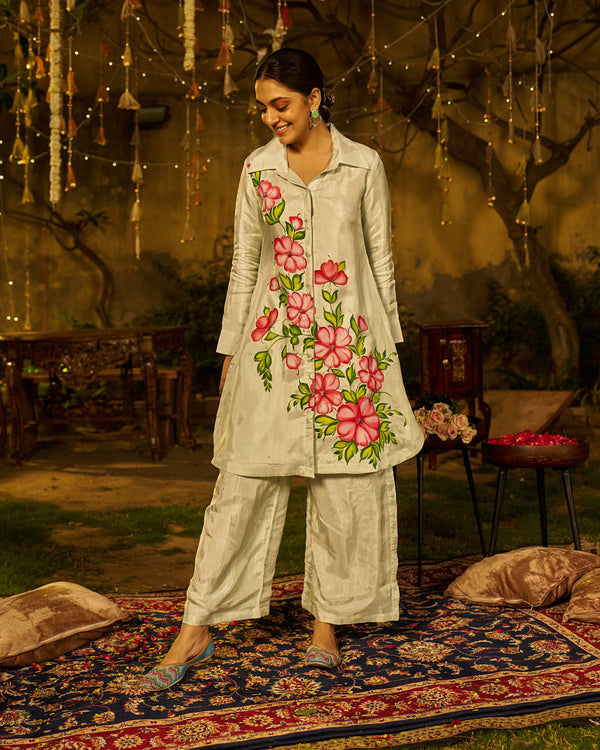Baaghi Silk Handpainted Coord Set