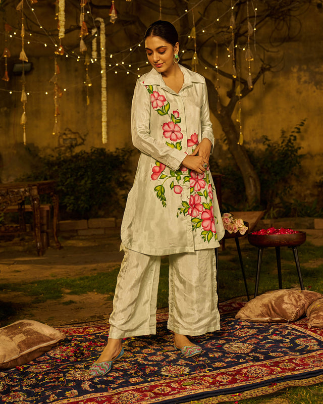 Baaghi Silk Handpainted Coord Set
