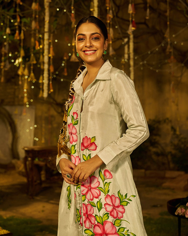 Baaghi Silk Handpainted Coord Set