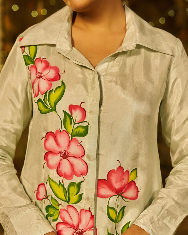 Baaghi Silk Handpainted Coord Set