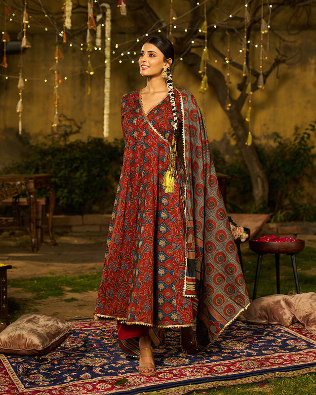 Inaayat Handblock Cotton Gotapatti Suit Set