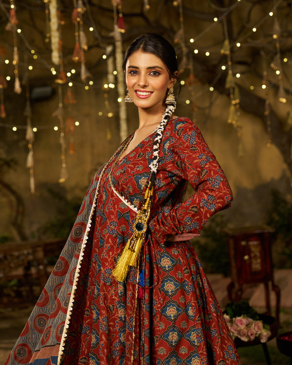 Inaayat Handblock Cotton Gotapatti Suit Set