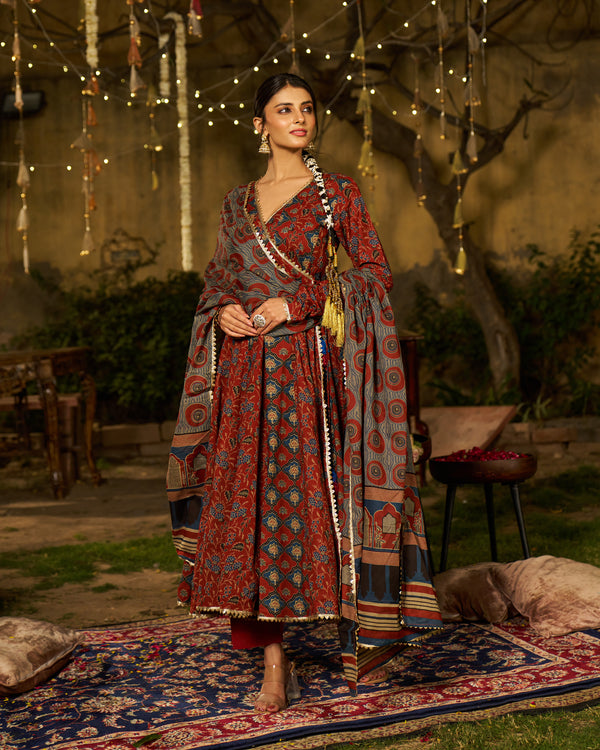 Inaayat Handblock Cotton Gotapatti Suit Set