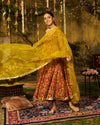 Kira Handblock Cotton Gotapatti Suit Set