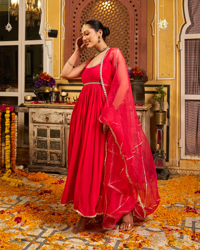 Dua Georgette Gotapatti Suit Set