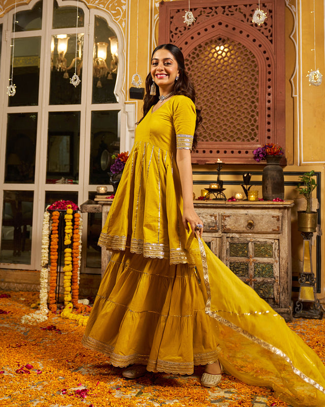 Kaaya Cotton Gotapatti Sharara Set