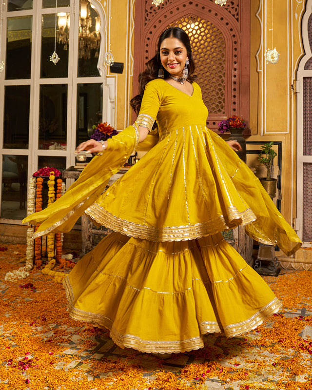 Kaaya Cotton Gotapatti Sharara Set