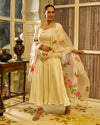 Ibtidaa Satin Handpainted Gotapatti Suit Set